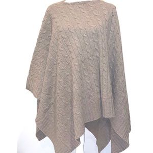 Ralph Lauren oatmeal cable knit cape/ poncho